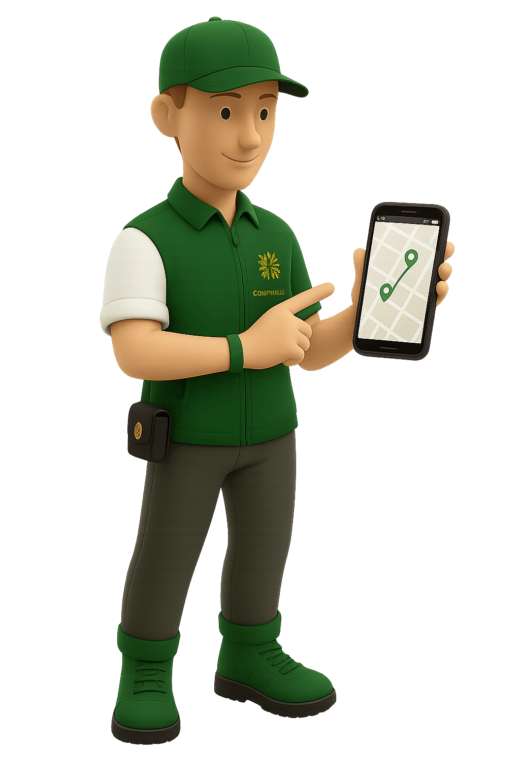 Forest worker with logs